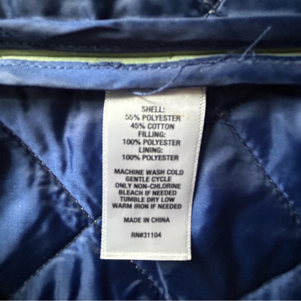 Olive/navy quilted jacket - Picture 5 of 9